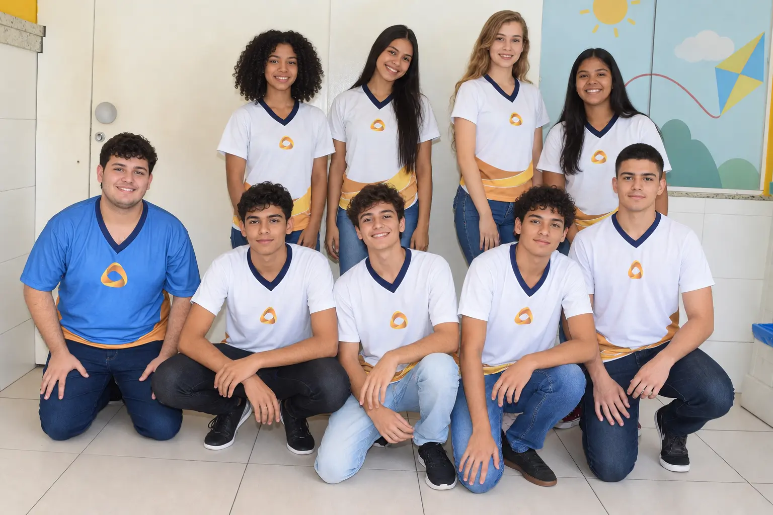 Estudantes do Ensino Médio do Millennium com a farda da escola
